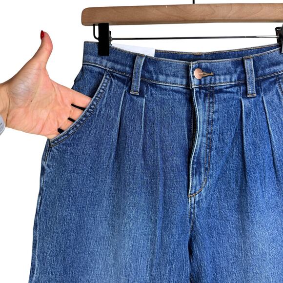 Joe’s Jeans NWT The Peggy Jean Medium Wash Pleated Vintage Straight Jeans - Picture 5 of 9